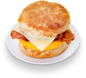 Bacon Biscuit on Plate