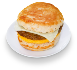 Sausage Biscuit on Plate