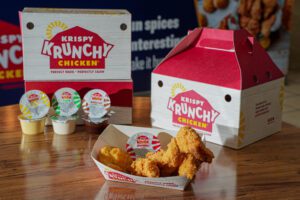 Krispy Krunchy Chicken fried chicken and biscuits featured as a road-trip food stop