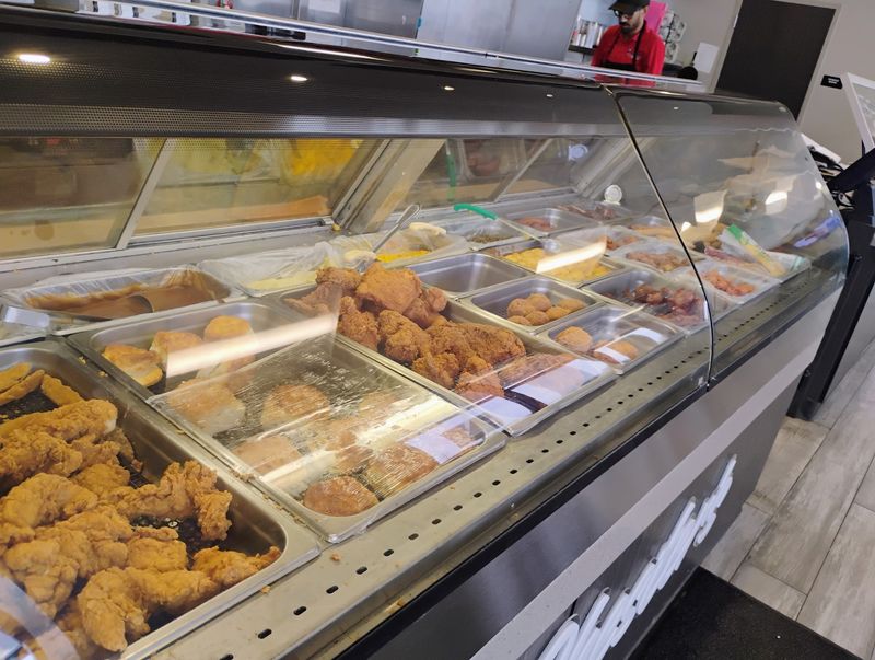 Krispy Krunchy Chicken fried chicken counter at Wewoka Mart in Wewoka, Oklahoma